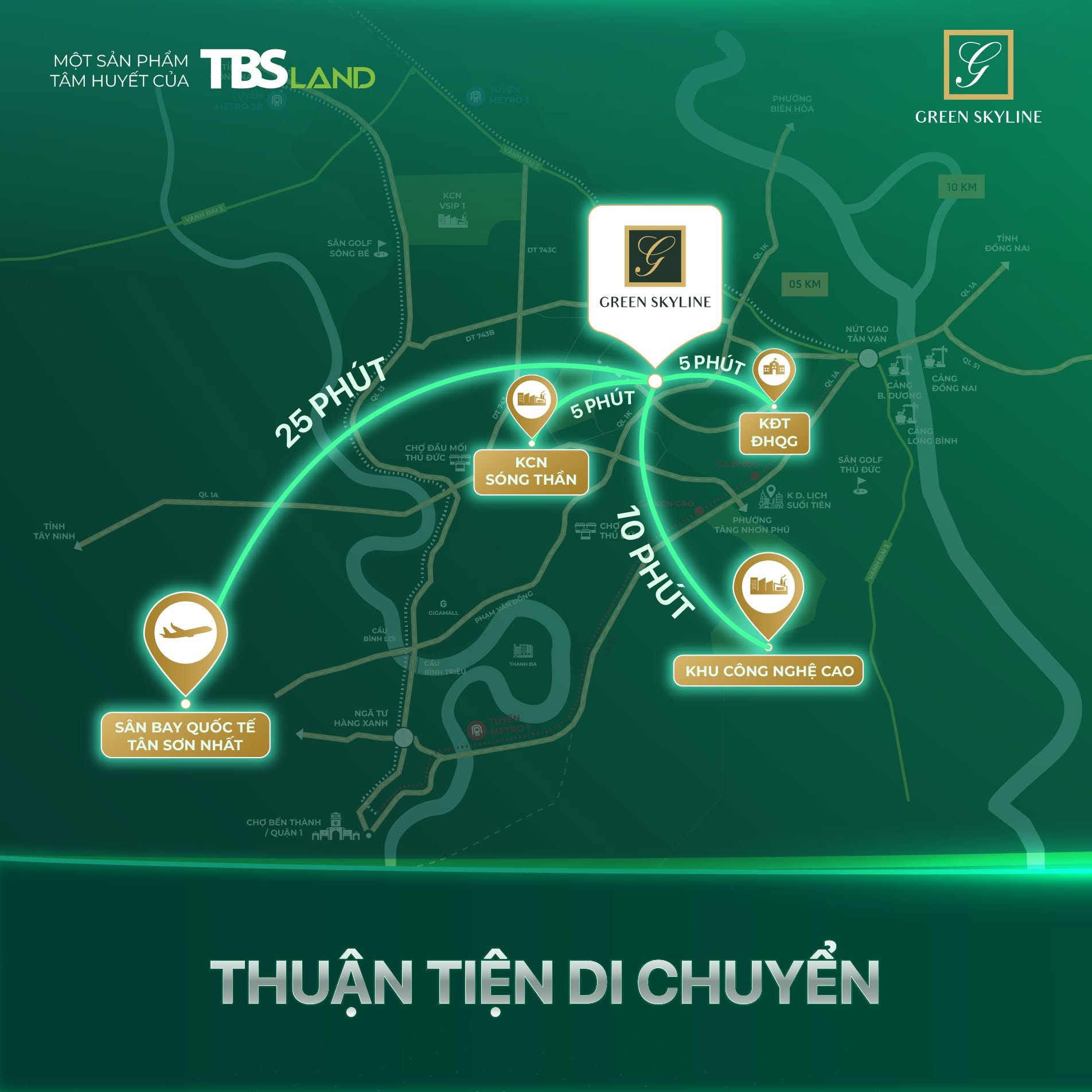 Green Skyline TBS Land | Nhà hoàn thiện, sổ hồng riêng