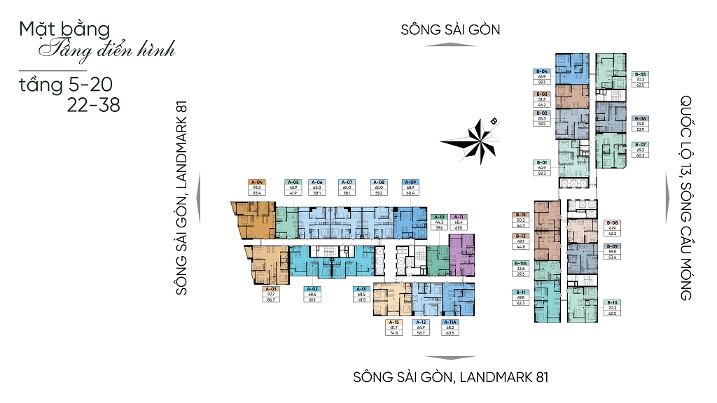 Mặt bằng tổng thể A&T SaiGon Riverside